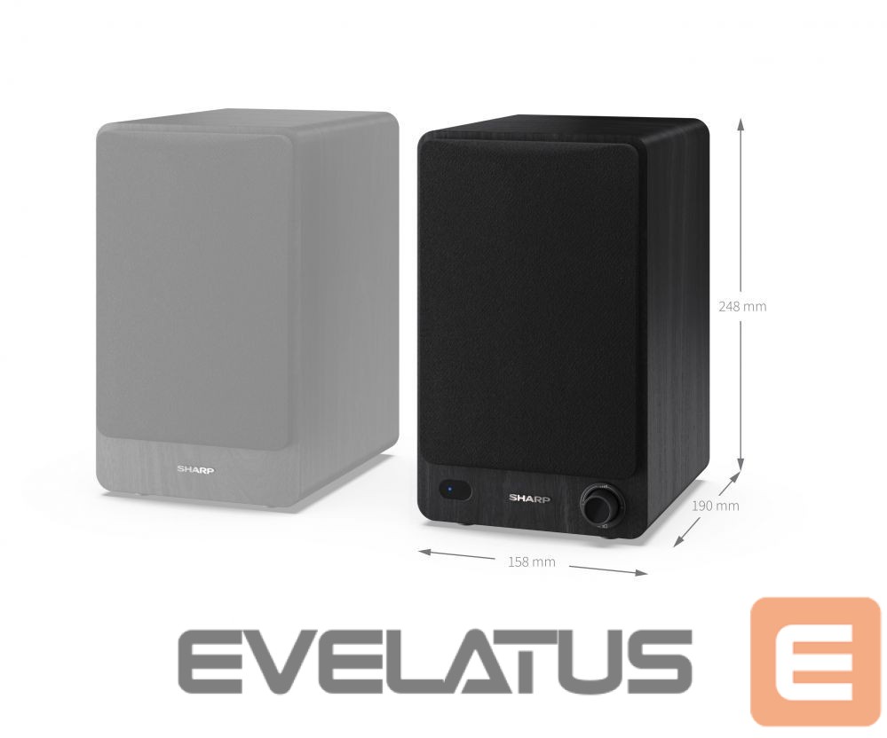 Speakers Sharp CP-SS30 Bookshelf Speakers, Black