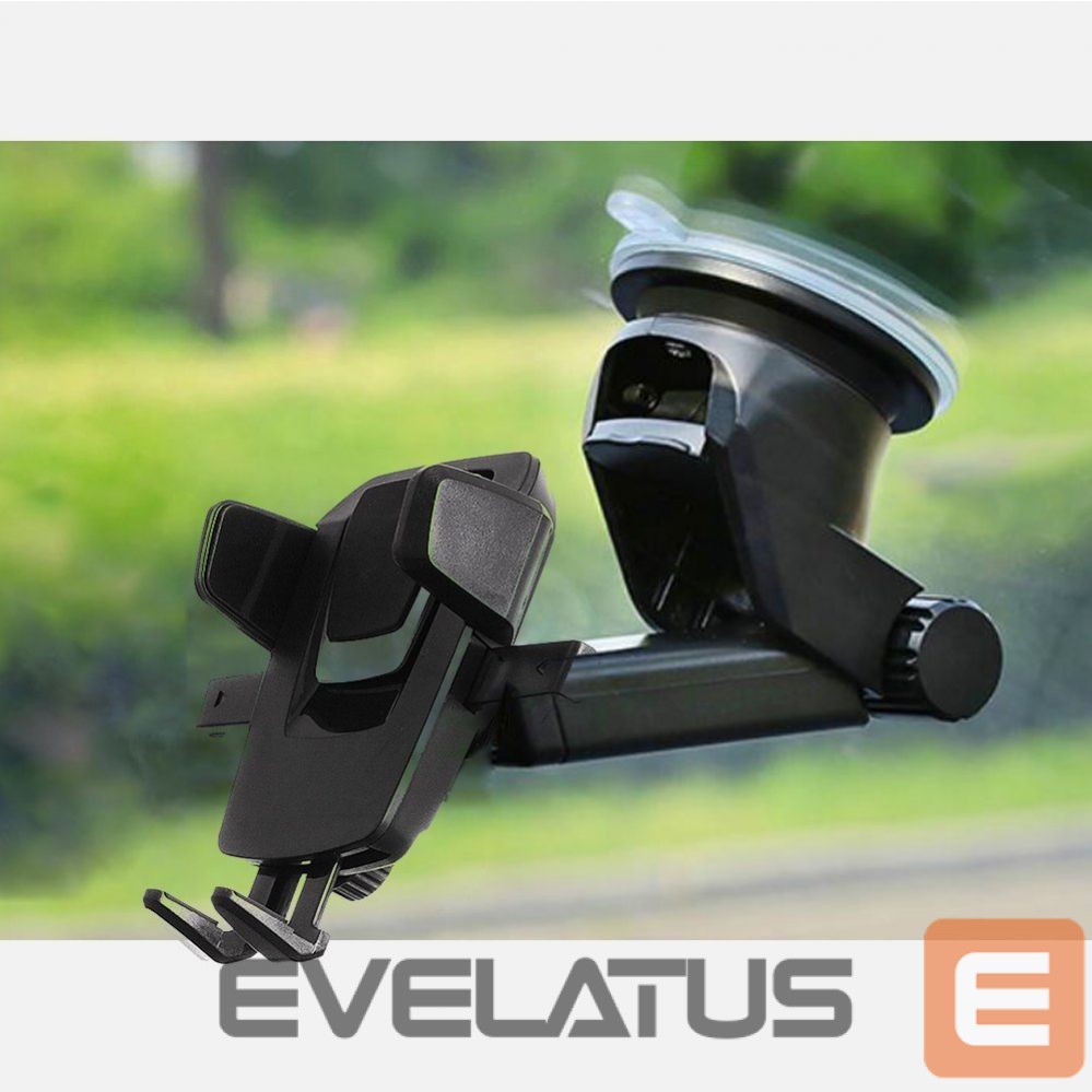 Elektrisõidukite lisavarustus Hurtel Telescopic Car Mount Phone Holder Dashboard or Windshield for black