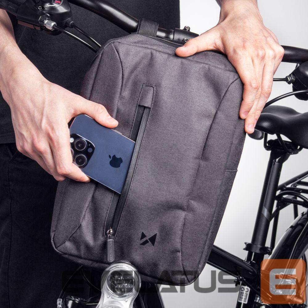 Bicycle accessory Wozinsky Wozinsky WSB6GR Scooter Handlebar Sports Bag with Shoulder Strap 5L - Gray