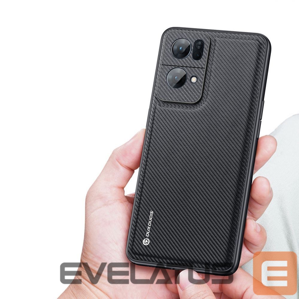 Tagakaaned Dux Ducis Dux Ducis Fino case cover covered with nylon material Oppo Reno7 Pro 5G black