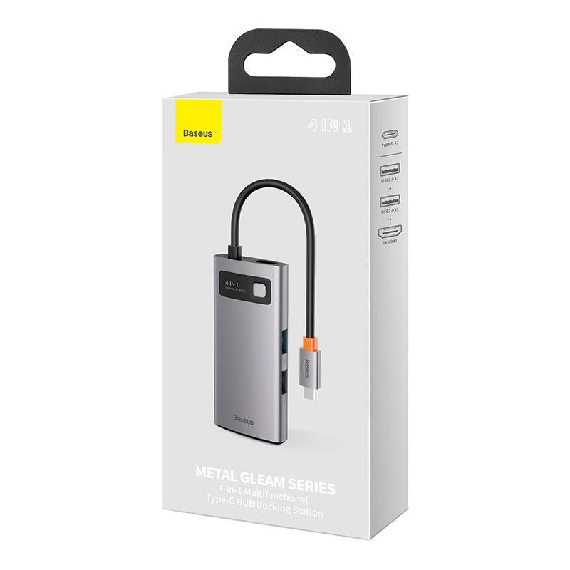 Muud kaubad Baseus Hub 4in1 Baseus Metal Gleam Series, USB-C to USB 3.0 + USB 2.0 + HDMI + USB-C PD