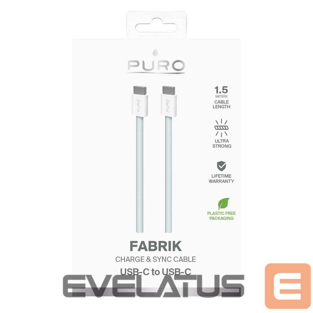 Cable Puro Elektrik Puro Fabrik USB-C - USB-C Cable 1.5m 60W 480mbps - Blue