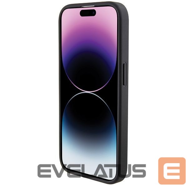 Back panel cover BMW BMW Leather Textured & Stripe iPhone 15 Pro Max Case - Black