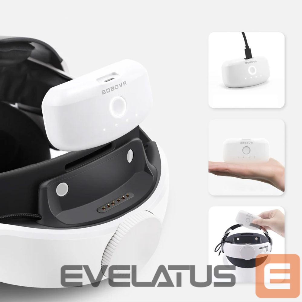 Väline aku BoboVR BoboVR B2 External Battery for BoboVR M1 / M2 / M3 Headbands 5200mAh - White