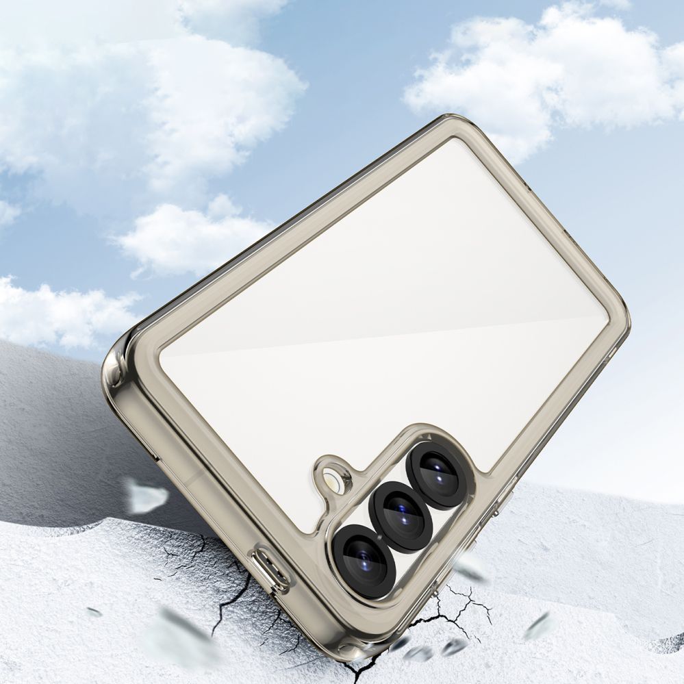 Nugarėlės dėklai Hurtel Outer Space Case for iPhone 16e Flexible Frame Cover - Translucent, Black