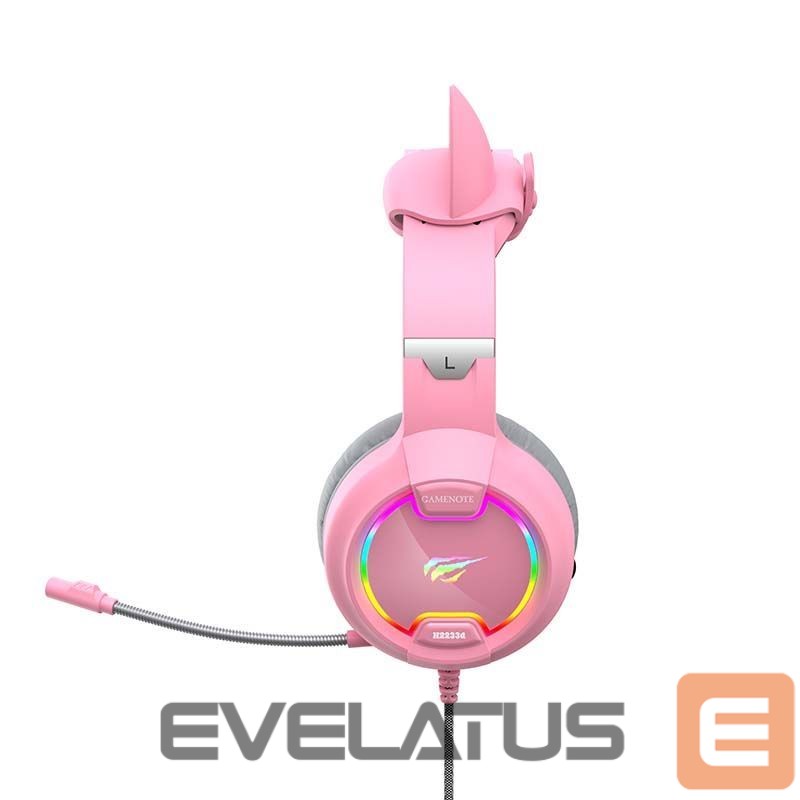 Kõrvaklapid Havit Gaming headphones Havit GAMENOTE H2233d RGB (pink)
