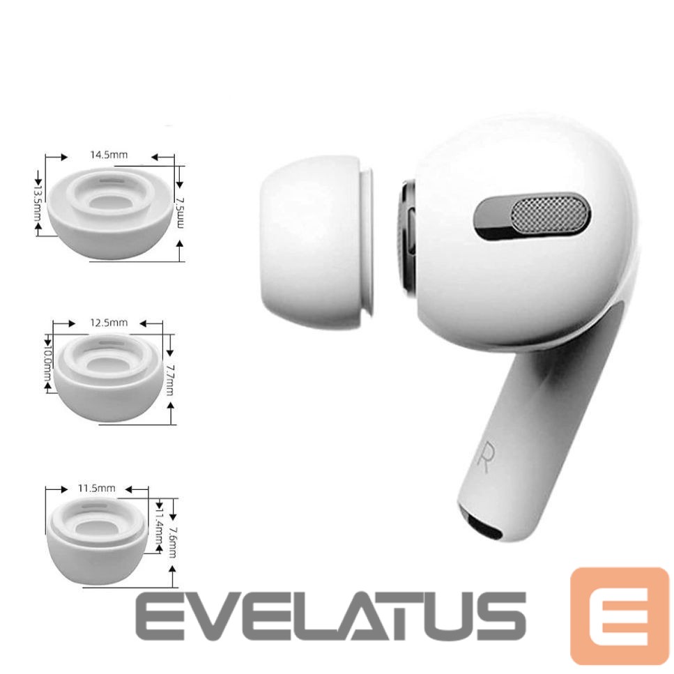 Kõrvaklapid Tech-Protect Apple Tech-Protect Ear Tips for AirPods Pro 1 / 2 in sizes S / M / L - white (3 pcs.)