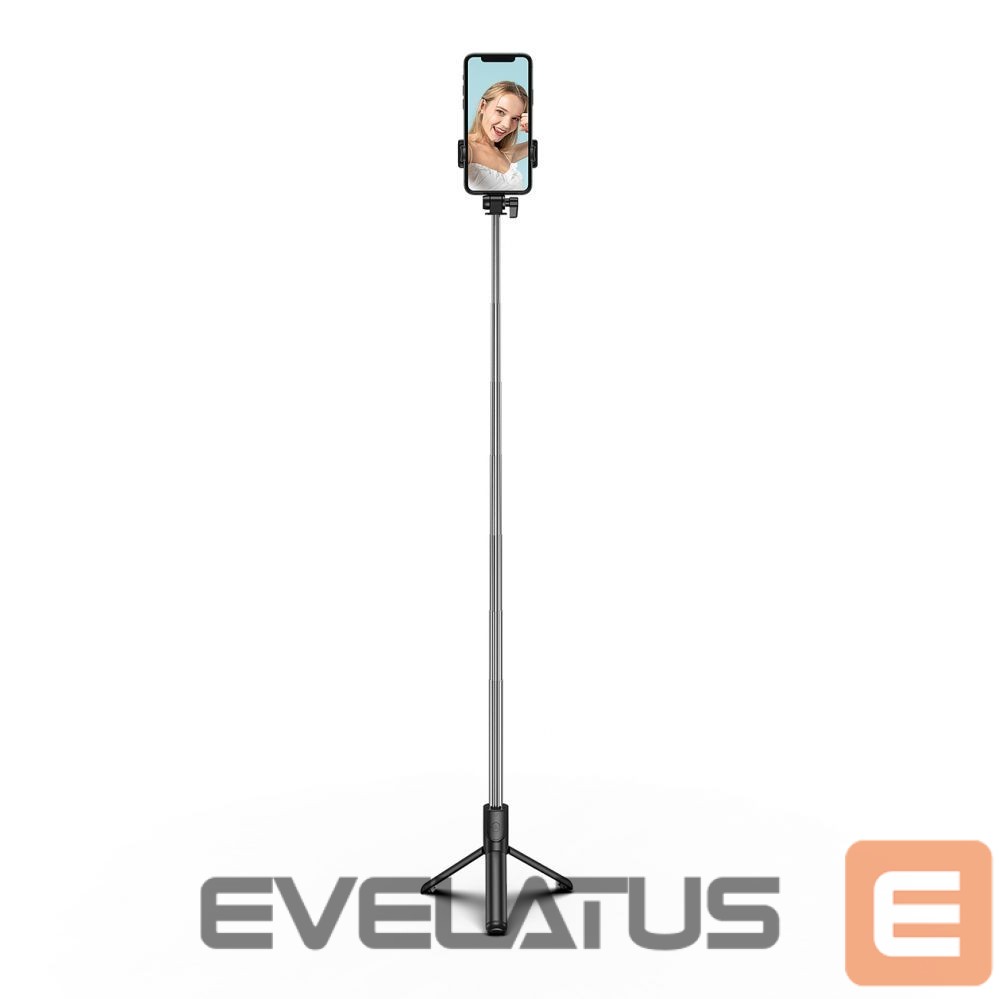 Camera accessory Hurtel Selfie stick WHS1Y telescopic tripod 1m with phone holder - black