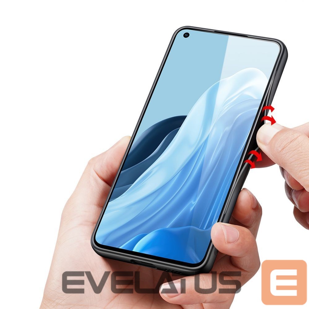 Tagakaaned Dux Ducis Dux Ducis Fino case cover covered with nylon material Oppo Reno7 Pro 5G black