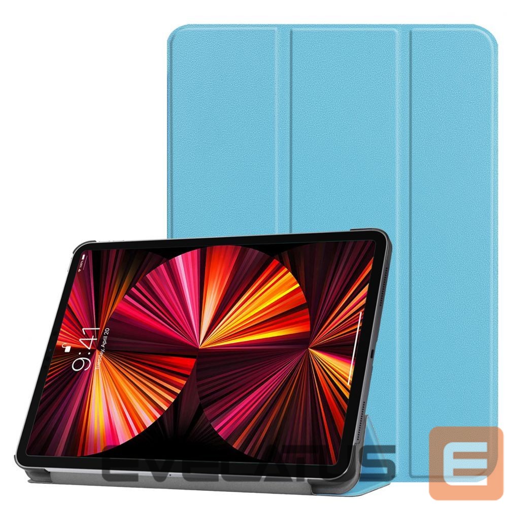 Kaaned iLike iPad Air 4 10.9 / iPad Air 5 Tri-Fold Eco-Leather Stand Case Sky Blue