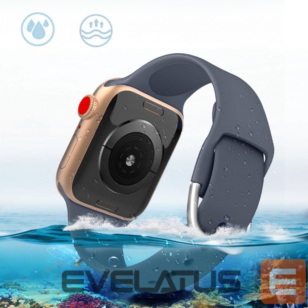 Rihm Hurtel Silicone Strap APS for Apple Watch 38/40/41mm Strap Watch Bracelet - Black