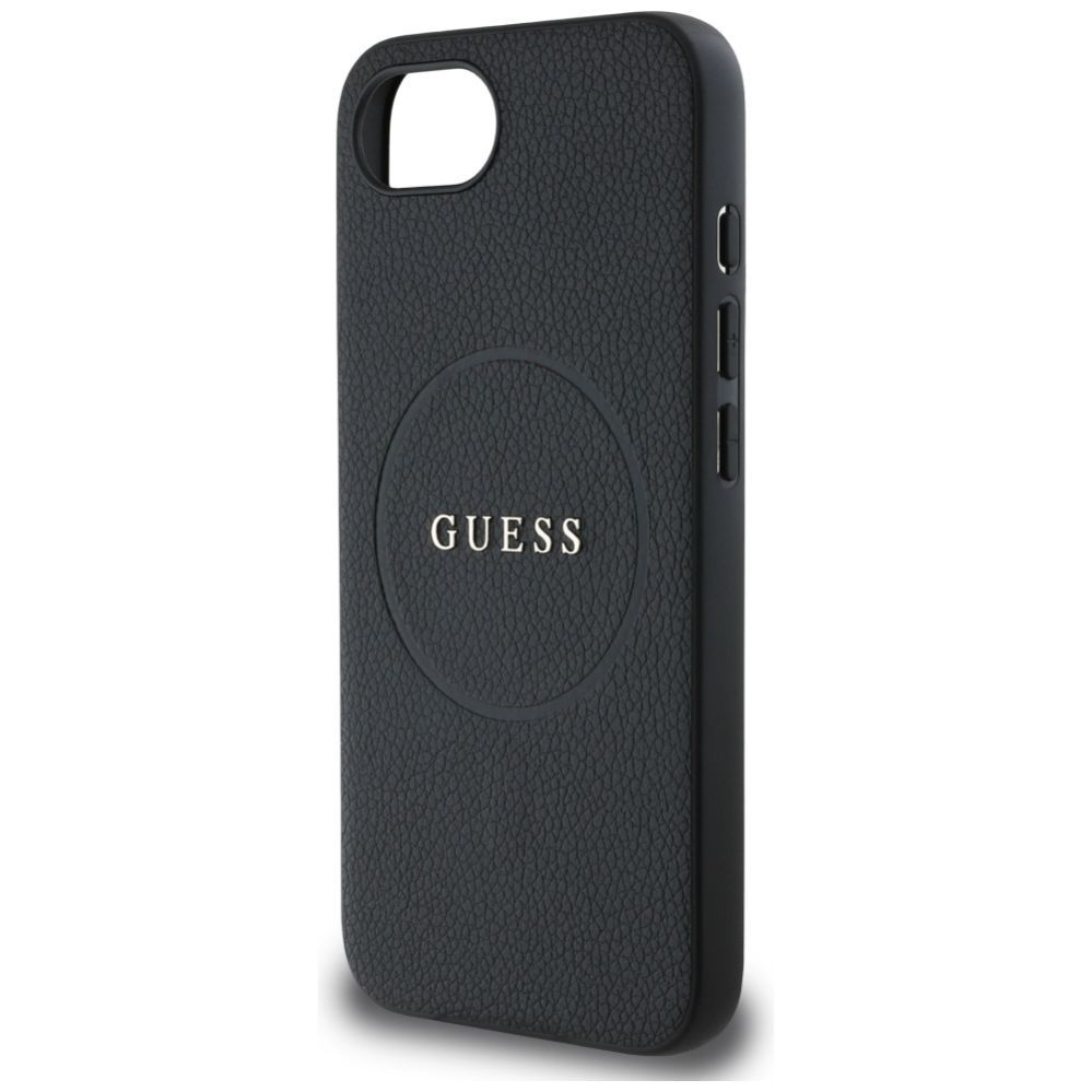 Tagakaaned Guess Guess PU Grained Classic Logo case with MagSafe for iPhone 16e - black