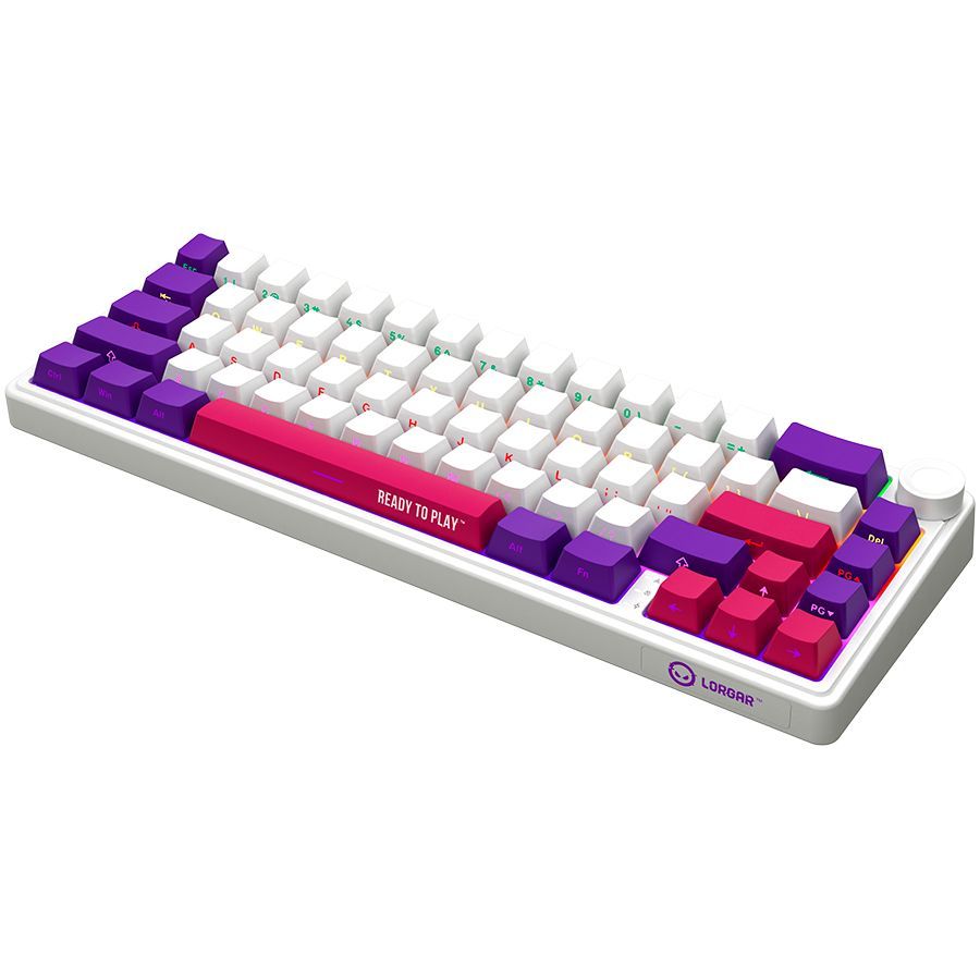Computer keyboard LORGAR LORGAR KBP70MW, Wireless 65% Mechanical Gaming Keyboard Pro, White, EN layout