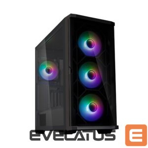 Datoru korpusi ZALMAN  Z10 DUO ATX ZM-IF120 x4 Black 