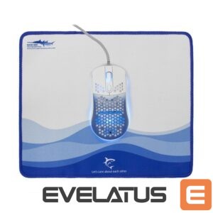 Computer mouse White Shark  GMP-2201 Megalodon Mouse + Mousepad Bundle 