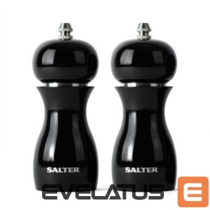 For kitchen Salter  7613 BKXRA Gloss Salt and Pepper Mills Black 