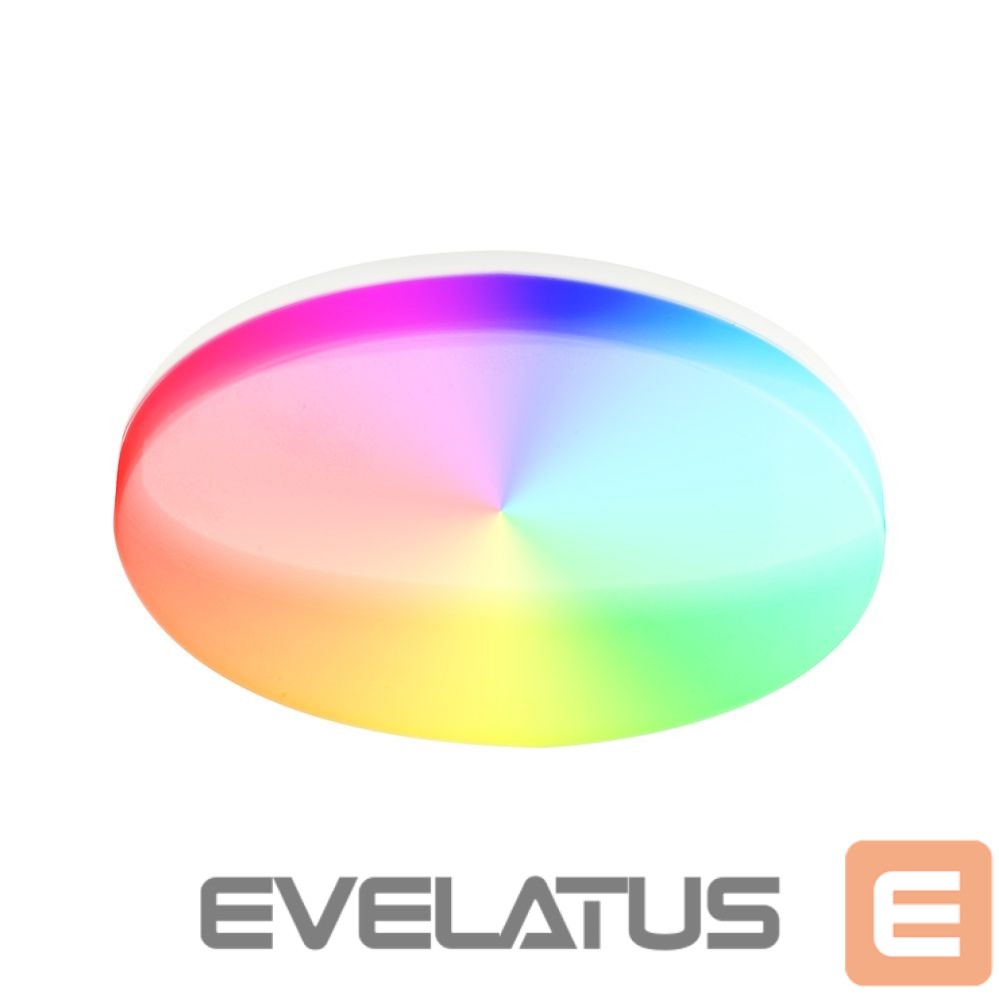 Laualamp Tellur Smart WiFi Ceiling Light, RGB 24W, Round, White