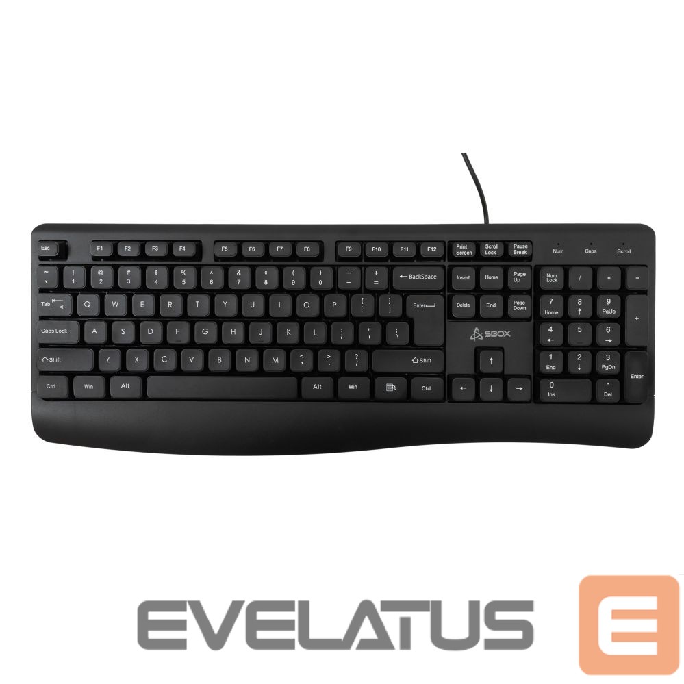 Arvuti klaviatuur Sbox K-103 Keyboard US Black