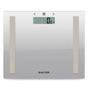 Svarstyklės Salter  9113 SV3RAREU16 Compact Glass Analyser Bathroom Scales - Silver 