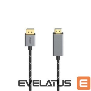 Kabelis Hama  Hama 00200506 Video Cable, DisplayPort Plug - HDMI Plug, Ultra-HD 4K@60Hz 1.5m 