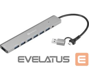 Adapteris Sandberg  136-66 USB-C/A to 7 x USB 3.0 Hub 