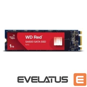 Hard drive SSD Western Digital  SSD||Red SA500|1TB|M.2|SATA 3.0|Write speed 530 MBytes/sec|Read speed 560 MBytes/sec|2.38mm|TBW 600 TB|MTBF 2000000 hours|WDS100T1R0B 