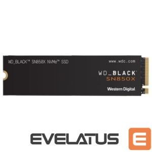 Hard drive SSD Western Digital  SSD||Black SN850X|1TB|M.2|PCIE|NVMe|Write speed 6300 MBytes/sec|Read speed 7300 MBytes/sec|2.38mm|TBW 600 TB|WDS100T2X0E 