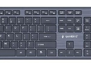 Computer keyboard Gembird  KEYBOARD +MOUSE WRL ENG/DESKTOP BK KBS-WCH-04 
