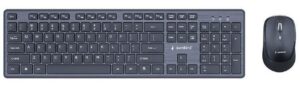 Computer keyboard Gembird  KEYBOARD +MOUSE WRL ENG/DESKTOP BK KBS-WCH-04 
