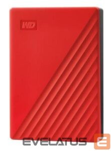Hard drive HDD Western Digital  External HDD||My Passport|6TB|USB 2.0|USB 3.2|Red|WDBR9S0060BRD-WESN 