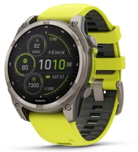 Išmanusis laikrodis Garmin  SMARTWATCH FENIX 8 SAPP. SOLAR/YELLOW 010-02906-21 