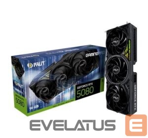 Graphic card / Video cards Palit  Graphics Card||NVIDIA GeForce RTX 5080|16 GB|GDDR7|256 bit|PCIE 5.0 16x|GPU 2295 MHz|Triple slot Fansink|1xHDMI|3xDisplayPort|NE75080019T2-GB2031A 