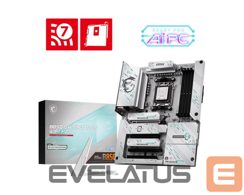 AMD protsessori emaplaat MSI Mainboard||AMD B850|SAM5|ATX|Memory DDR5|Memory slots 4|B850GAMINGPLUSWIFIPZ