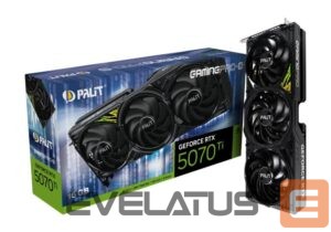 Graphic card / Video cards Palit  Graphics Card||NVIDIA GeForce RTX 5070 Ti|16 GB|GDDR7|256 bit|PCIE 5.0 16x|GPU 2295 MHz|Triple slot Fansink|NE7507T019T2-GB2031U 