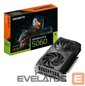 Graphic card / Video cards Gigabyte  Graphics Card||NVIDIA|GeForce RTX 5060|2512 MHz|8 GB|GDDR7|128 bit|PCI Express 5.0|Active|GV-N5060WF2MAXOC-8GD 