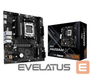 Motherboard for AMD processors Asrock  Mainboard||AMD A620A|SAM5|Micro-ATX|Memory DDR5|Memory slots 2|A620AM-X 