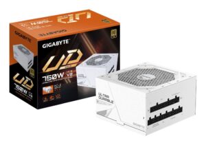 Maitinimo blokas Gigabyte  Power Supply||UD750GM PG5 ICE|ATX 3.1|750 Watts|Efficiency 80 PLUS GOLD|PFC Active|MTBF 100000 hours|GP-UD750GMPG5ICE 