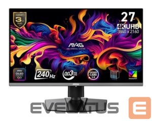 Monitoriai MSI  Monitor||26.5 "|3840 x 2160 pixels|4K Ultra HD|Native aspect ratio 16:9|QD-OLED|MAG272UPQD-OLEDX24 