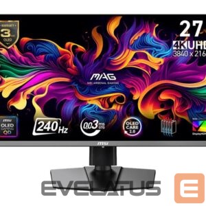 Monitorid MSI  Monitor||26.5 "|3840 x 2160 pixels|4K Ultra HD|Native aspect ratio 16:9|QD-OLED|MAG272UPQD-OLEDX24 