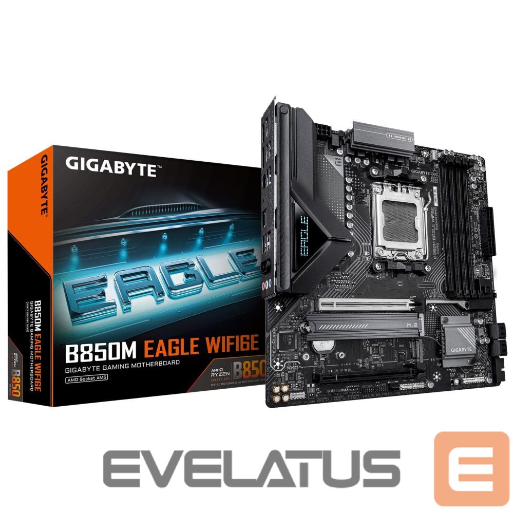 AMD protsessori emaplaat Gigabyte Mainboard||AMD B850|SAM5|Micro-ATX|Memory DDR5|Memory slots 4|B850MEAGLEWF6E