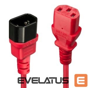 Adapteris LINDY  CABLE POWER IEC EXTENSION 0.5M/RED 30476 