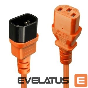 Converter LINDY  CABLE POWER IEC EXTENSION 0.5M/ORANGE 30473 