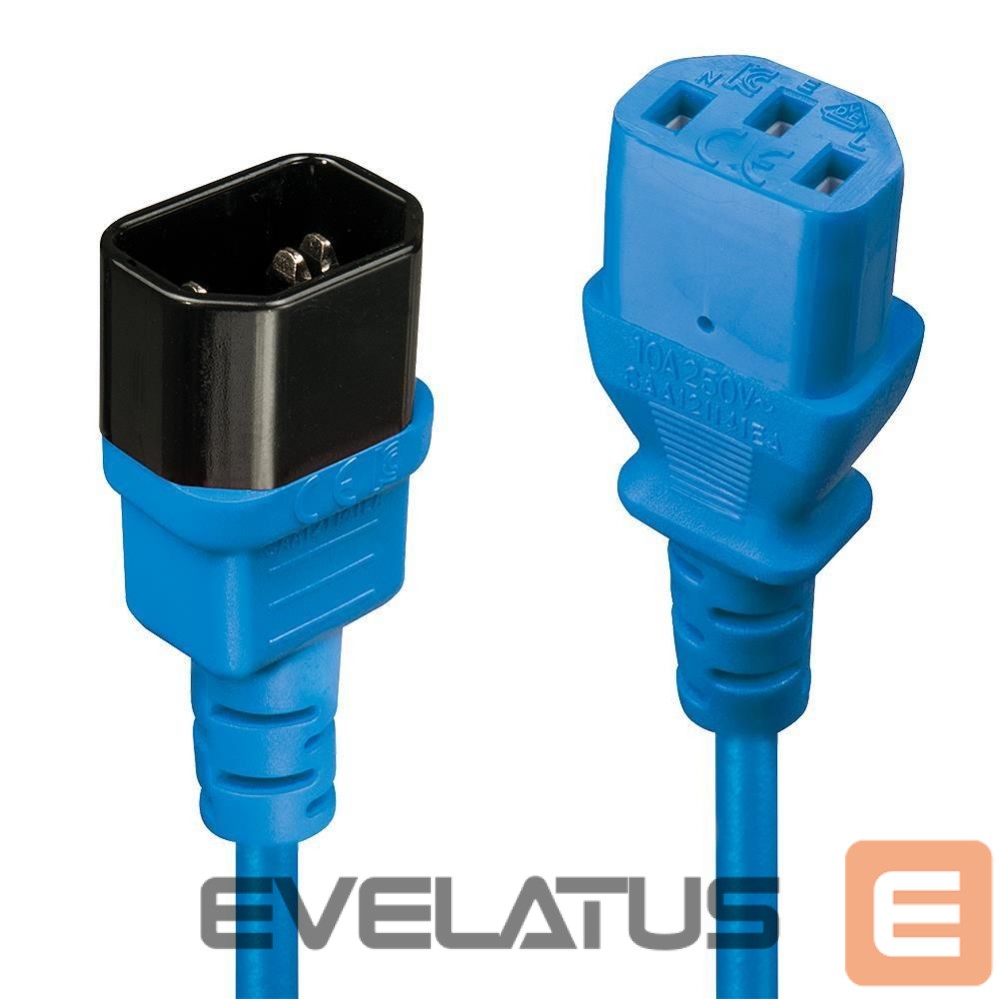 Converter LINDY CABLE POWER IEC EXTENSION 0.5M/BLUE 30470