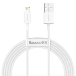 Kabelis Baseus  Baseus Superior USB - Lightning 2.4A 2 m cable White (CALYS-C02) 