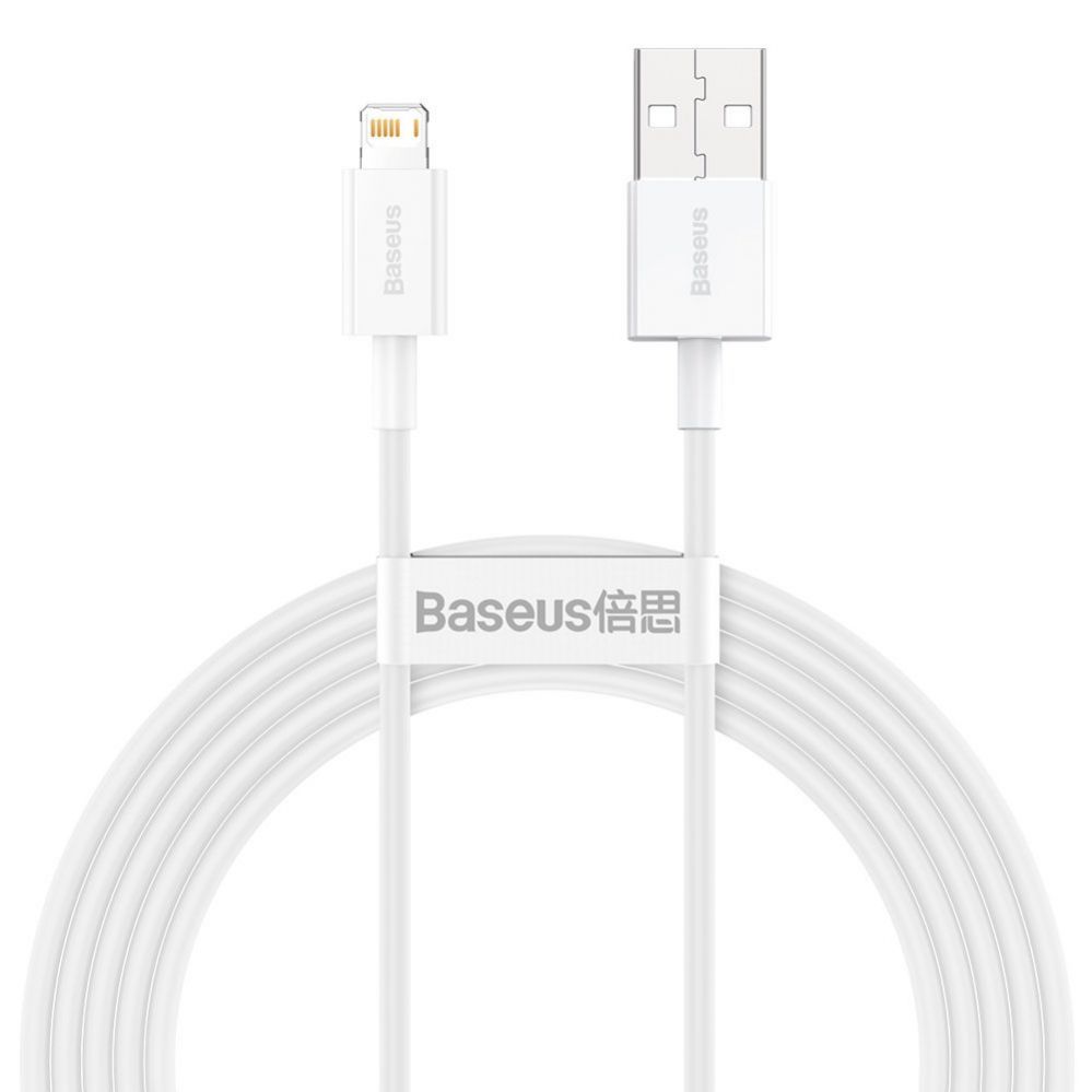 Kabelis Baseus Baseus Superior USB - Lightning 2.4A 2 m cable White (CALYS-C02)