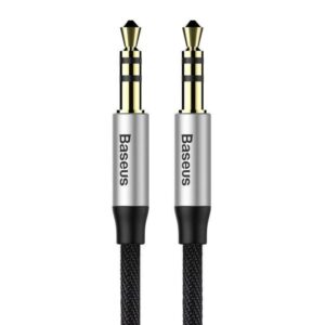 Converter Baseus  Baseus Yiven Audio Cable mini jack 3,5mm AUX, 1m (Black+Silver) 