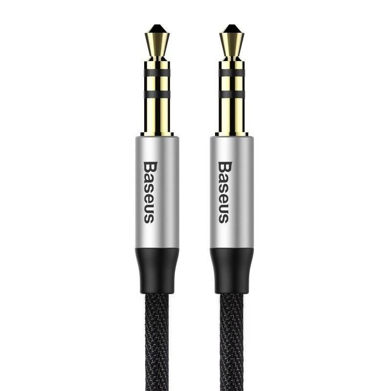 Converter Baseus Baseus Yiven Audio Cable mini jack 3,5mm AUX, 1m (Black+Silver)