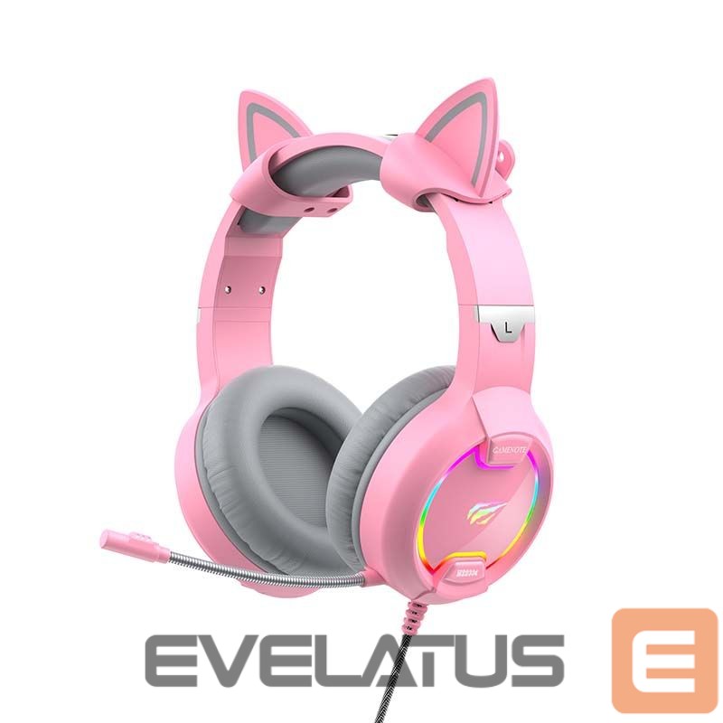 Kõrvaklapid Havit Gaming headphones Havit GAMENOTE H2233d RGB (pink)