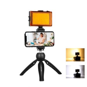 Sports camera Puller  Live broadcast kit Puluz tripod mount + LED lamp + phone clamp 