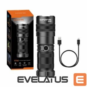 LED taskulamp Supcase  Flashlight Superfire GT60, 2600lm, USB-C 